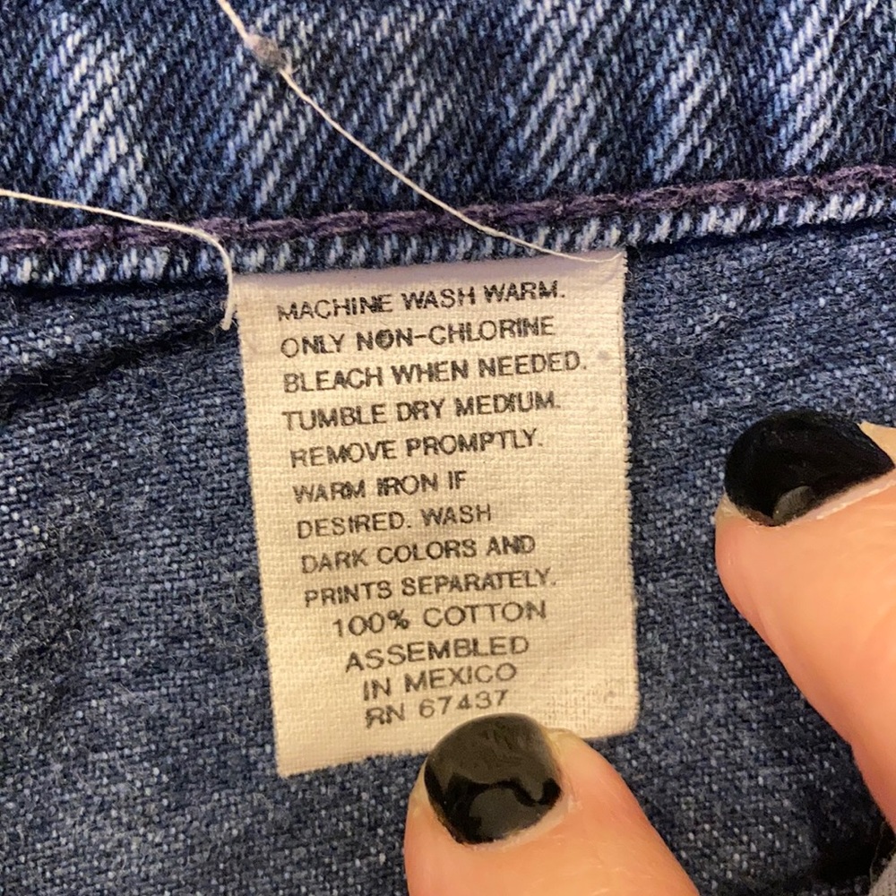 High Rise Blue Zone Mom Jeans Size 30/32 Dark Wash Vintage PM3972 - Picture 7 of 9